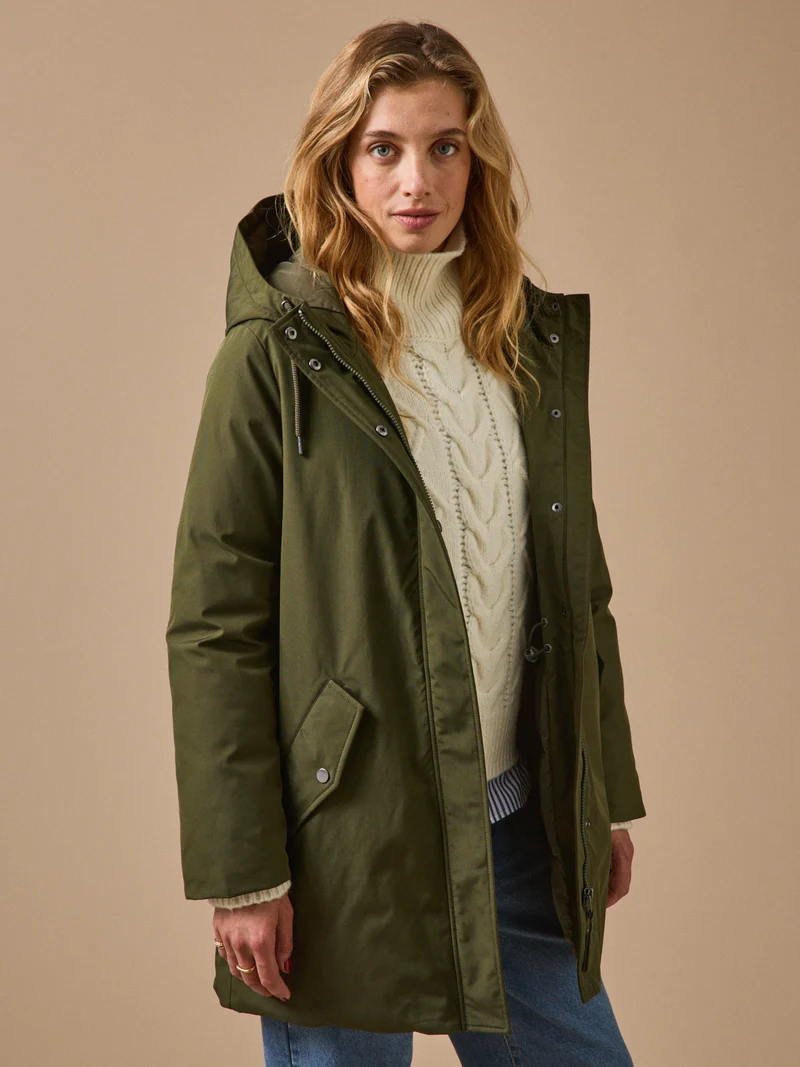 Langer, wattierter Damen-Parka