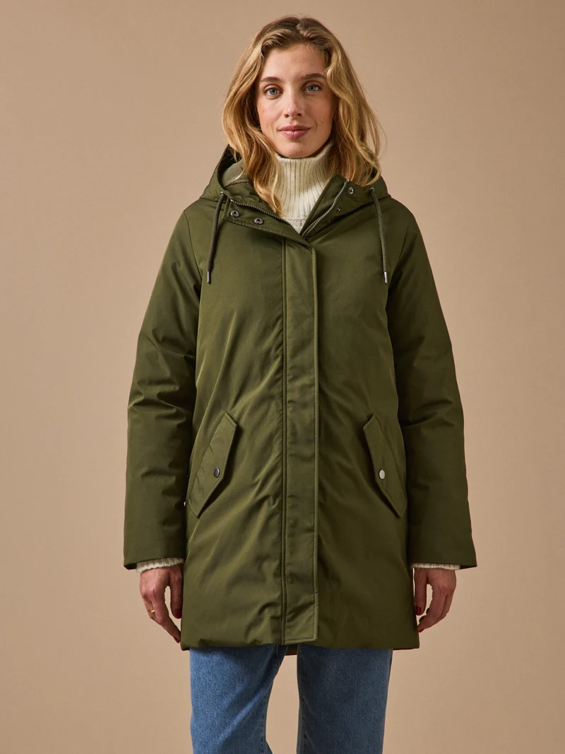 Langer, wattierter Damen-Parka