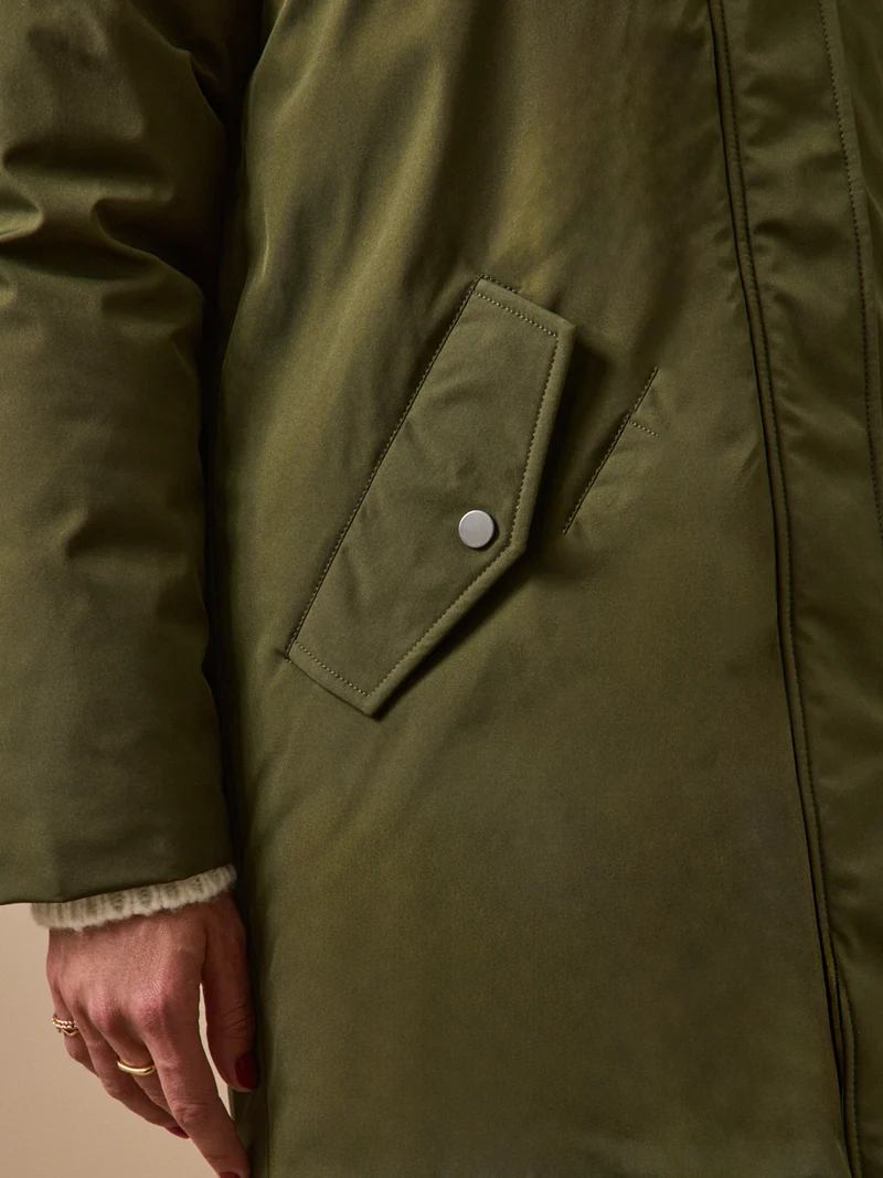 Langer, wattierter Damen-Parka