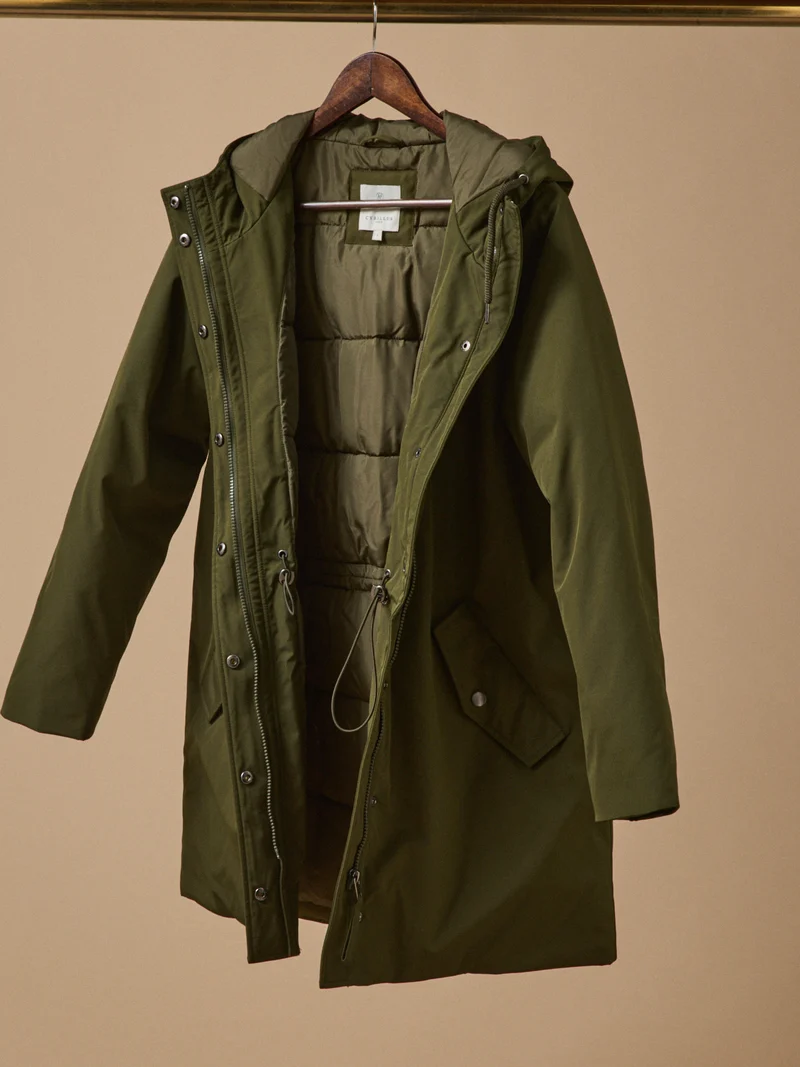 Langer, wattierter Damen-Parka