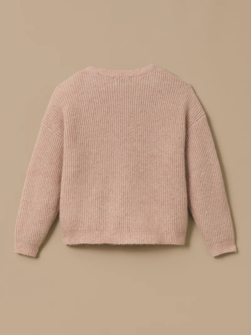 Mädchen-Cardigan aus Wolle und Mohair