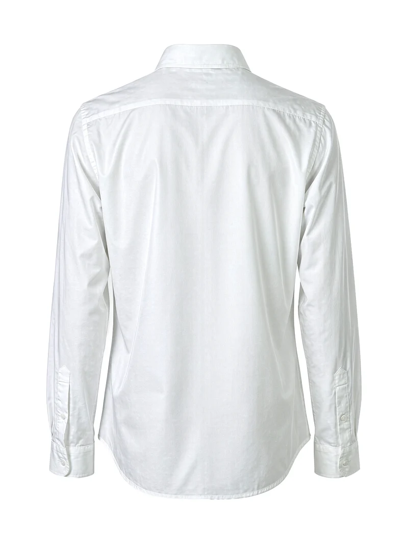Camicia da uomo a maniche lunghe in cotone - bianco