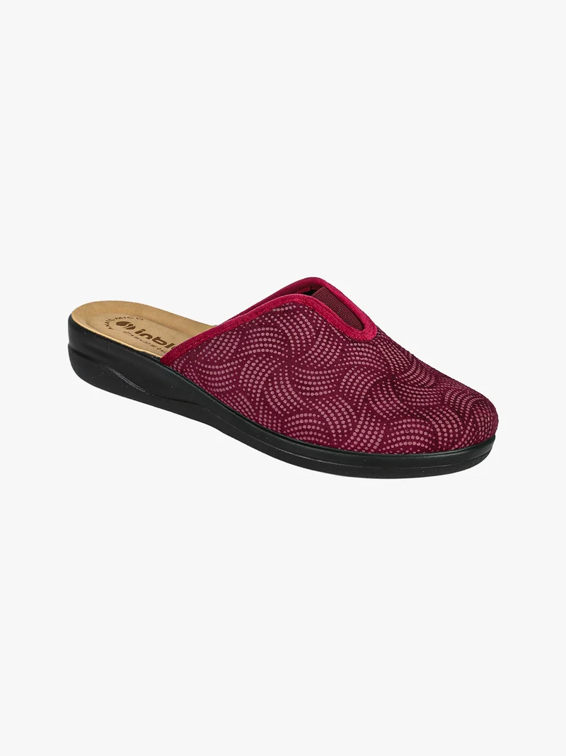 Pantofole donna con inserto elastico - bordeaux