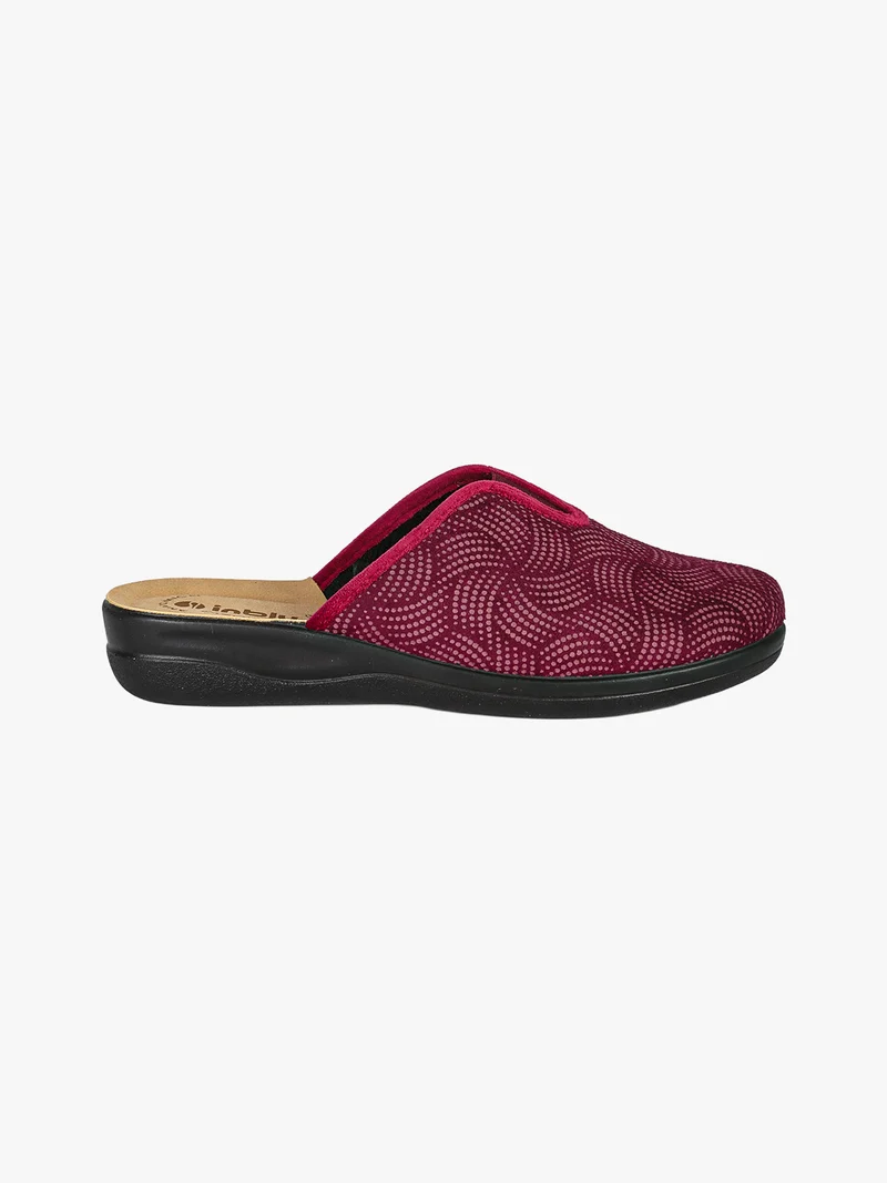 Pantofole donna con inserto elastico - bordeaux