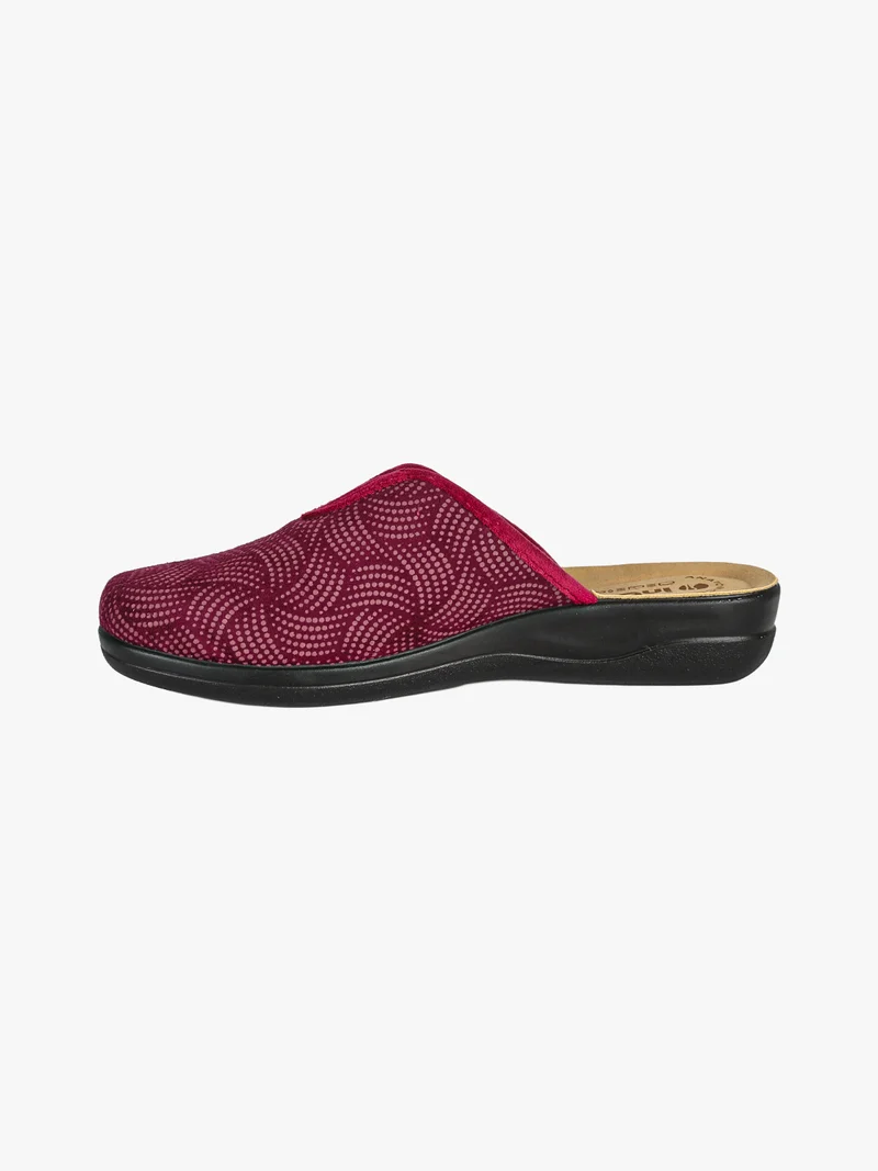 Pantofole donna con inserto elastico - bordeaux