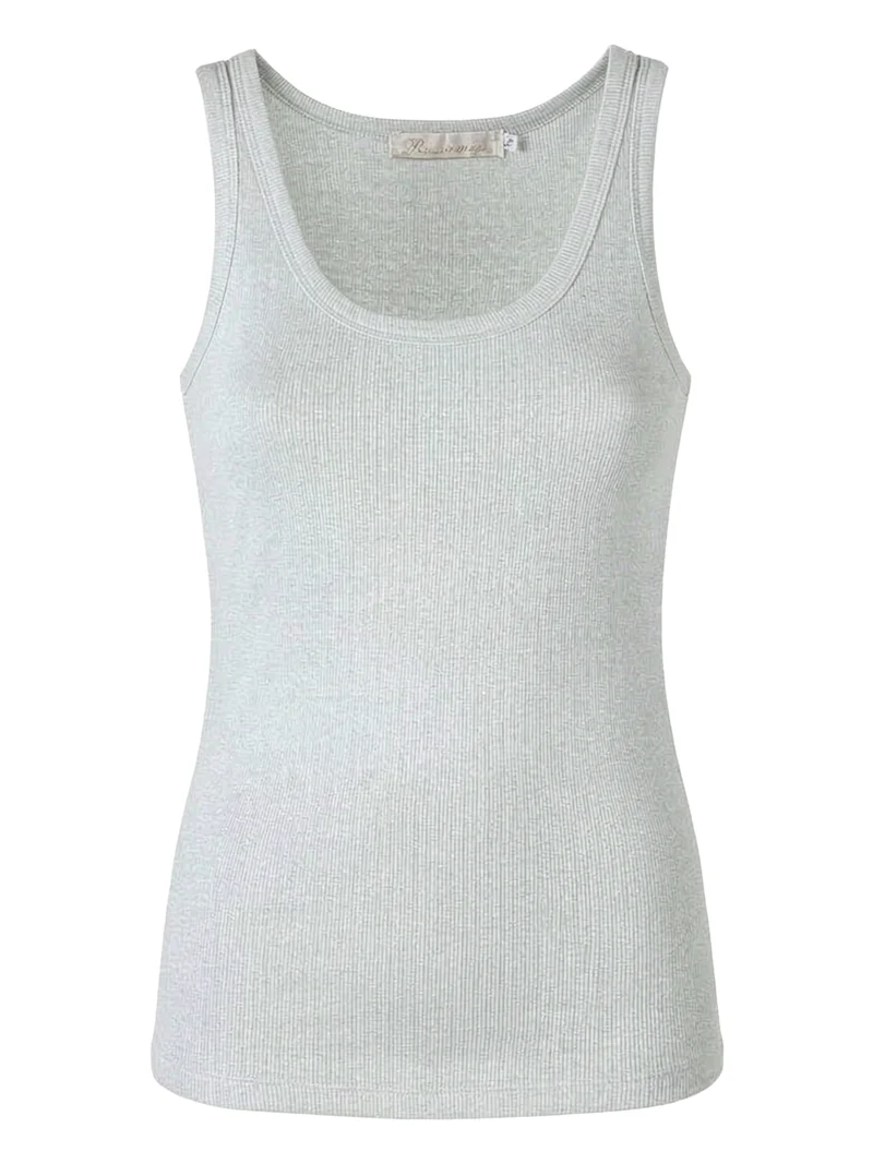 Top girocollo da donna in lurex - perla