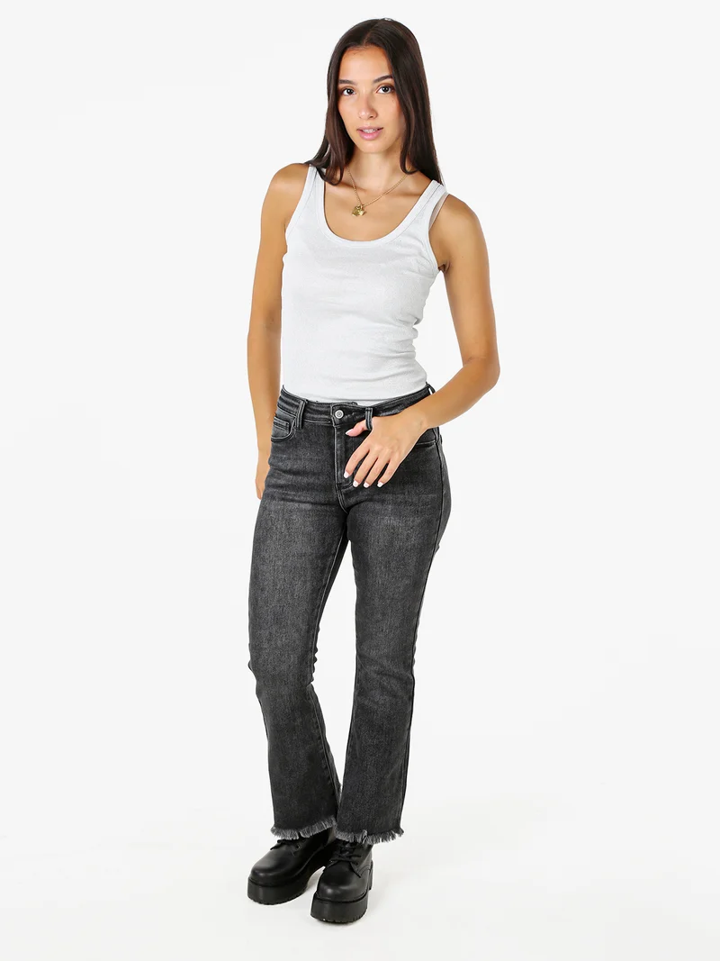 Top girocollo da donna in lurex - perla