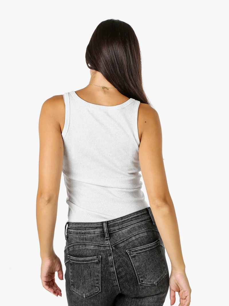 Top girocollo da donna in lurex - perla