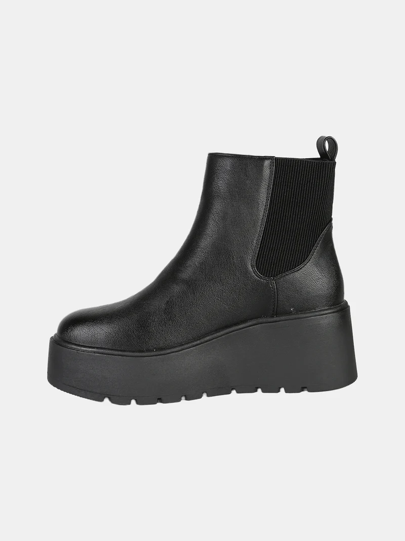 Stivaletti chunky boots da donna - nero