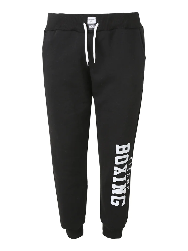 Pantaloni sportivi da uomo con interno felpato e coulisse - nero