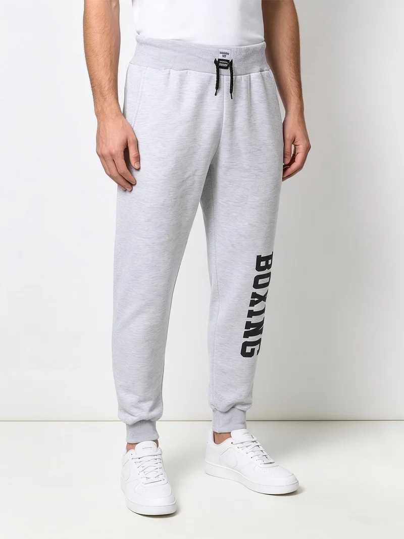 Pantaloni sportivi da uomo con interno felpato e coulisse - grigio