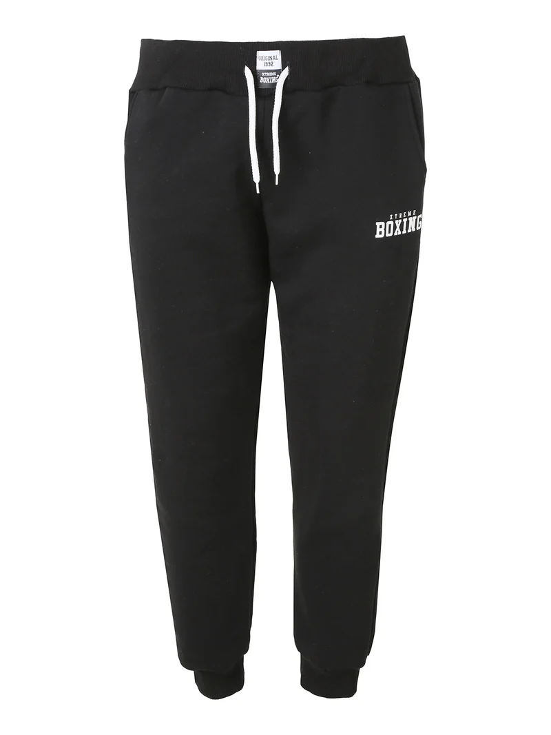 Pantaloni sportivi da uomo con coulisse e interno felpato - nero
