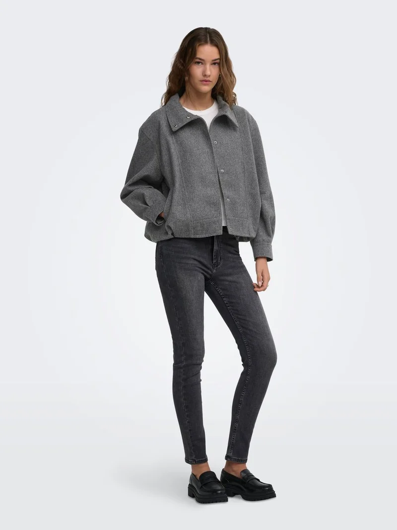 ONLASTA HIGH COLLAR BOMBER JACKET OTW