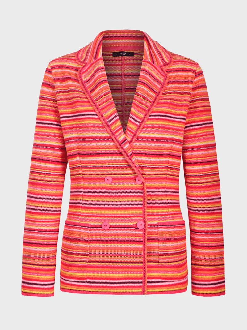 Jacquard Blazer mit Streifen