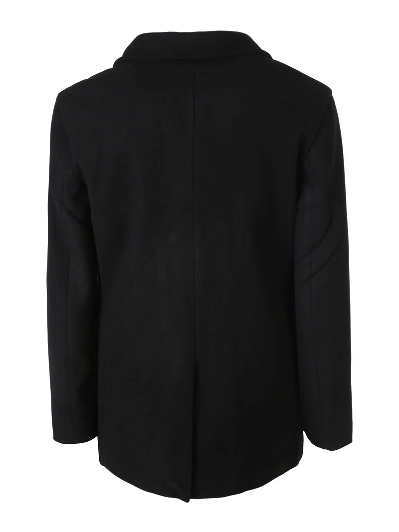 Cappotto da uomo con bottoni a doppiopetto - nero