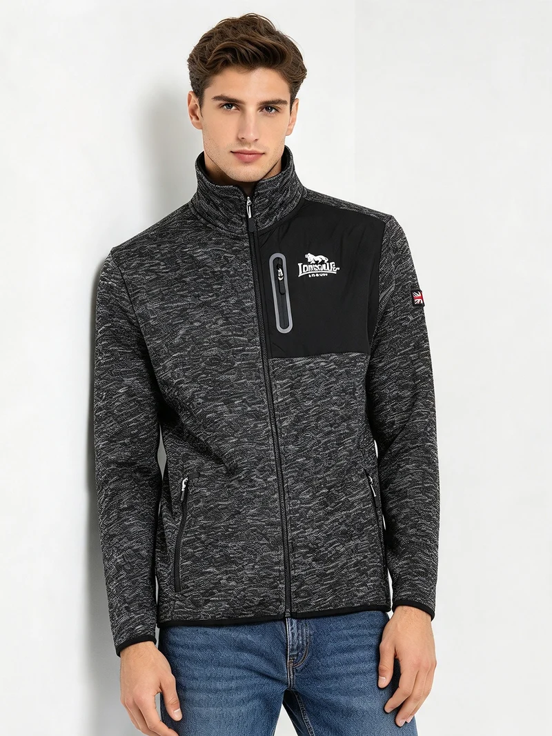 Felpa pesante da uomo con zip - antracite