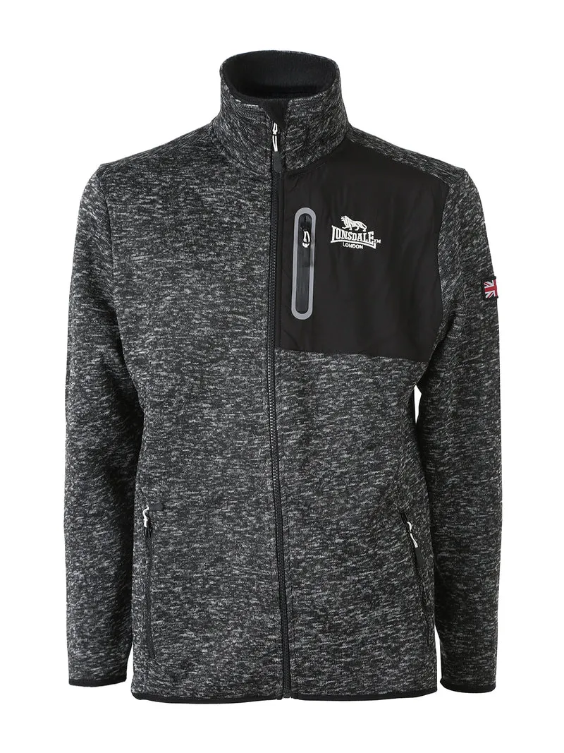 Felpa pesante da uomo con zip - antracite