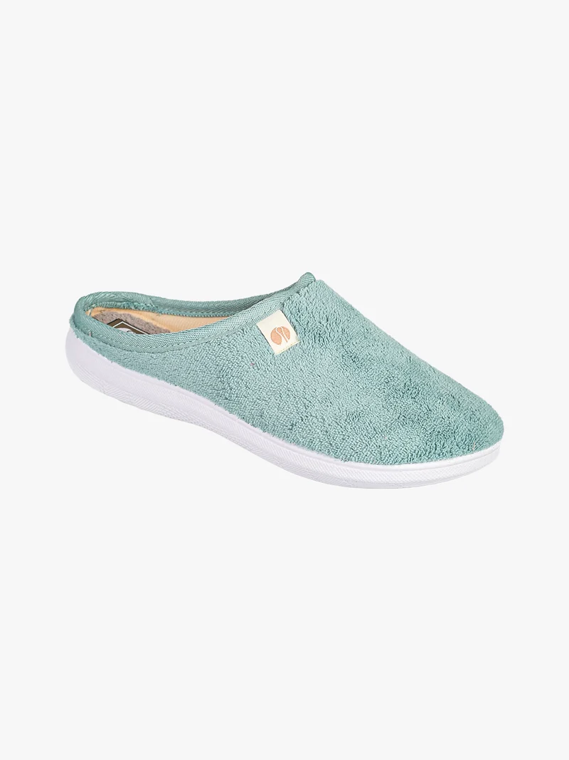 Pantofole donna in spugna - acqua marina