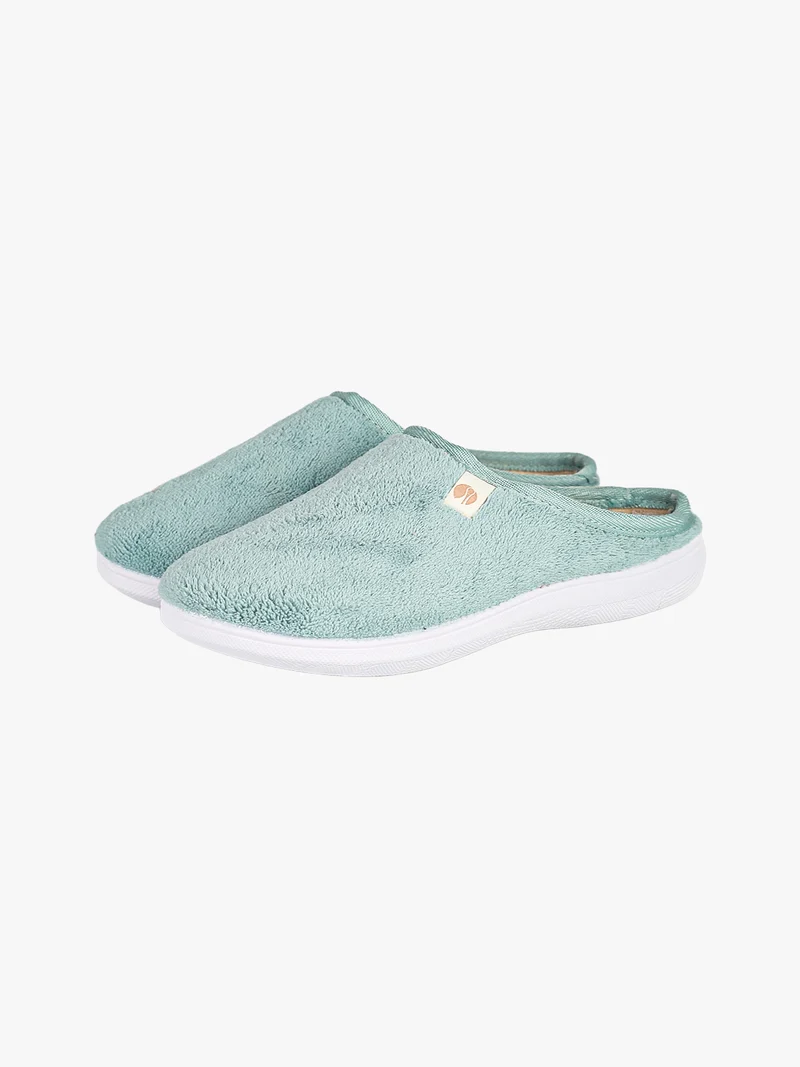 Pantofole donna in spugna - acqua marina