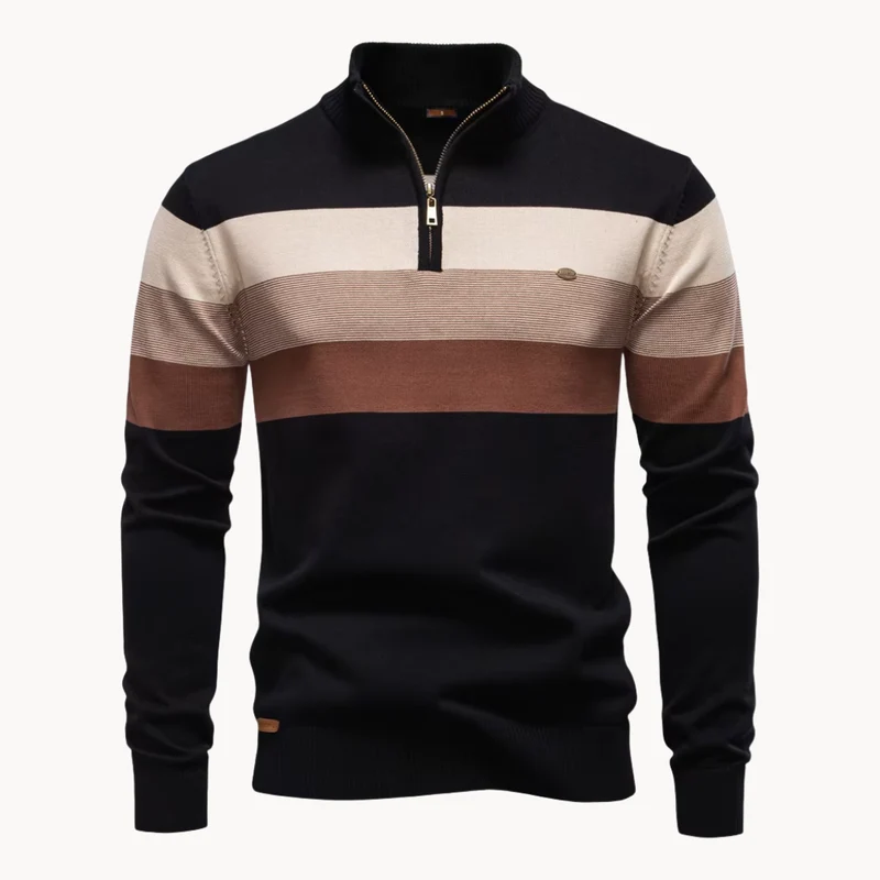 Elegant Cotton Zip Sweater