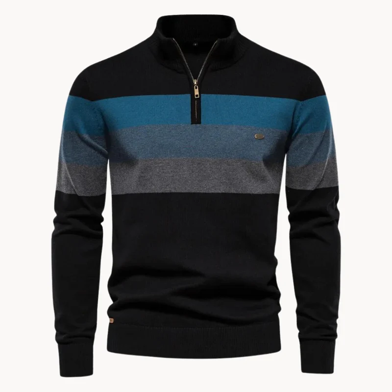 Elegant Cotton Zip Sweater
