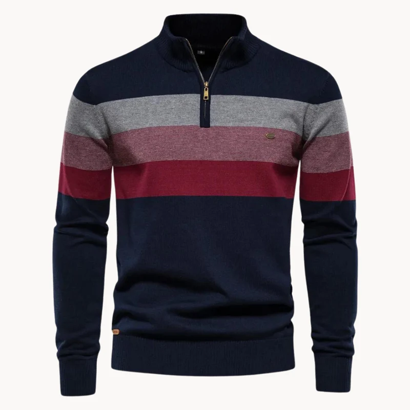 Elegant Cotton Zip Sweater
