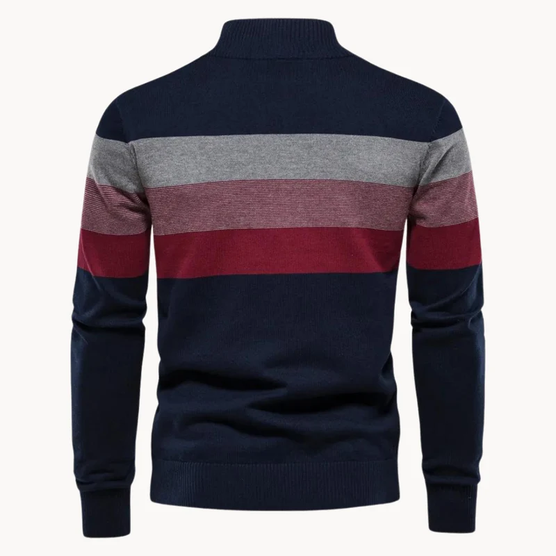 Elegant Cotton Zip Sweater