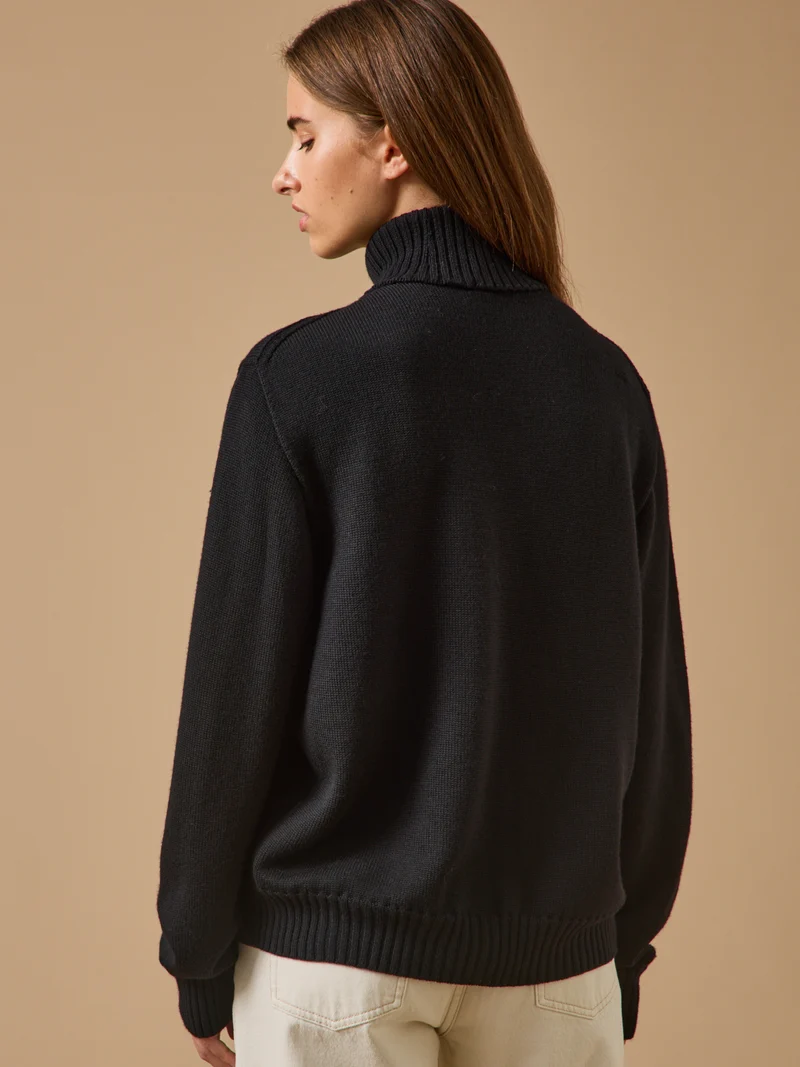 Damenpullover mit Rollkragen aus Merinowolle - Cyrillus X les 3 Tricoteurs