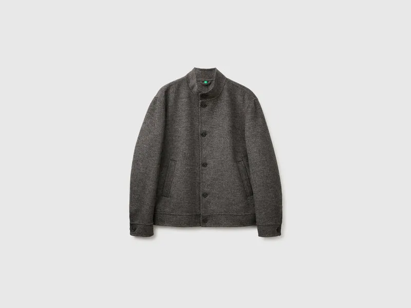 Jacke aus Wollmischgewebe