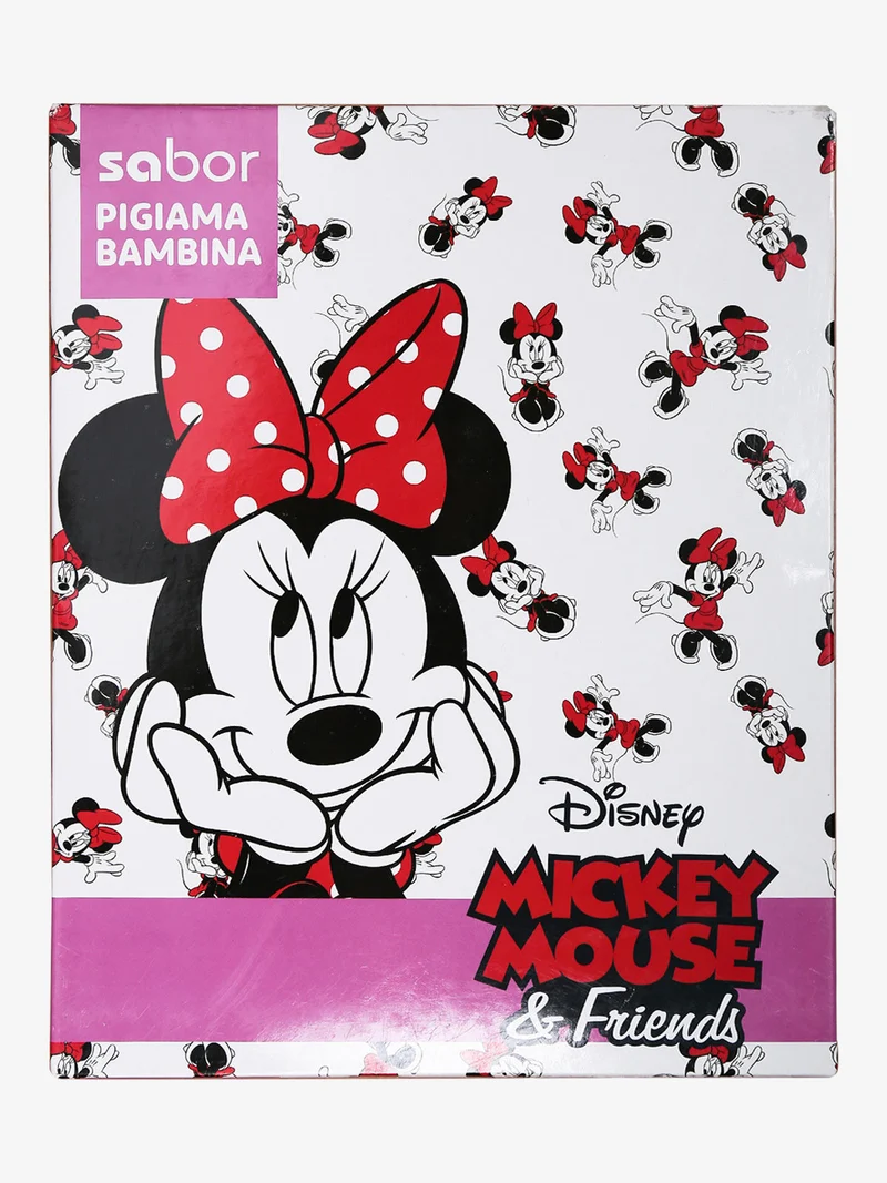 Pigiama lungo da bambina Minnie - grigio