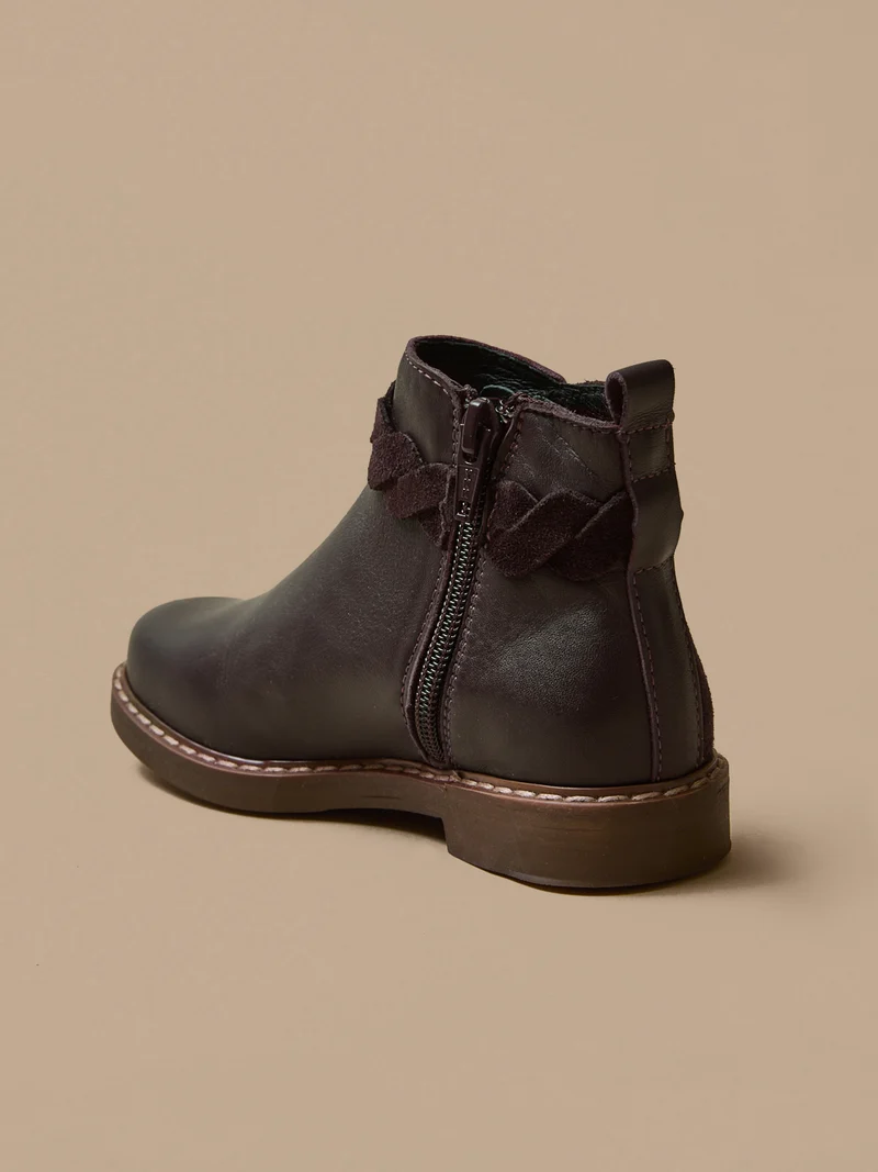 Mädchen-Boots mit Lederflechtung