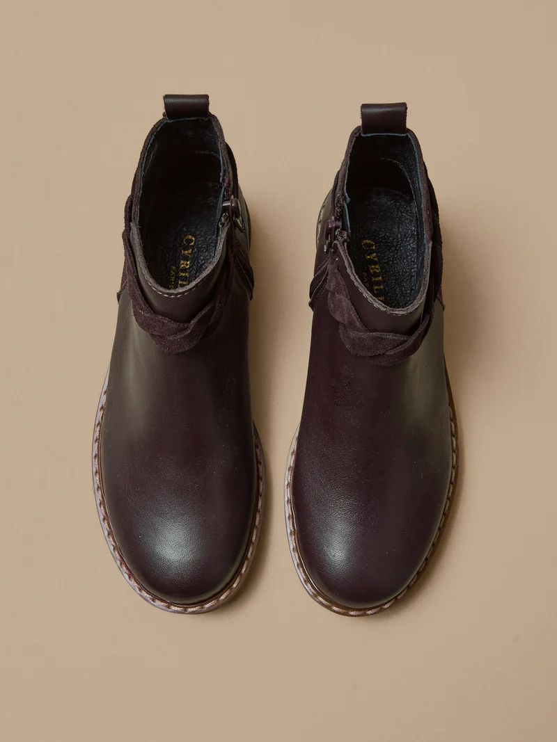 Mädchen-Boots mit Lederflechtung