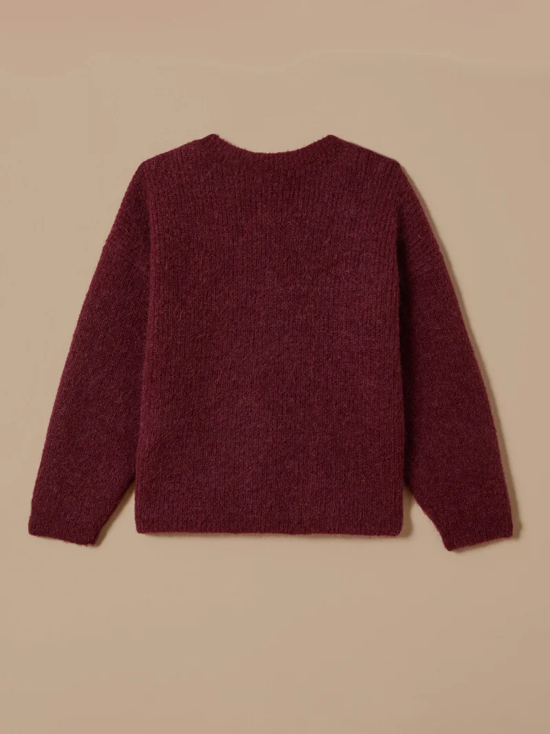 Mädchen-Cardigan mit Wolle und Mohair
