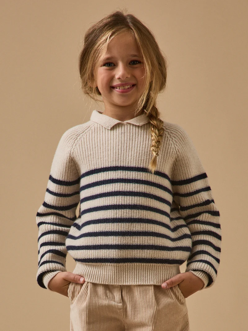Mädchenpullover aus Merinowolle – Cyrillus X Les 3 Tricoteurs