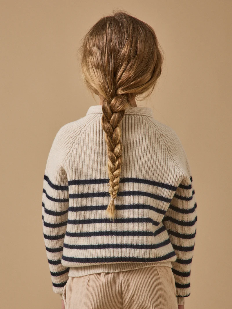Mädchenpullover aus Merinowolle – Cyrillus X Les 3 Tricoteurs