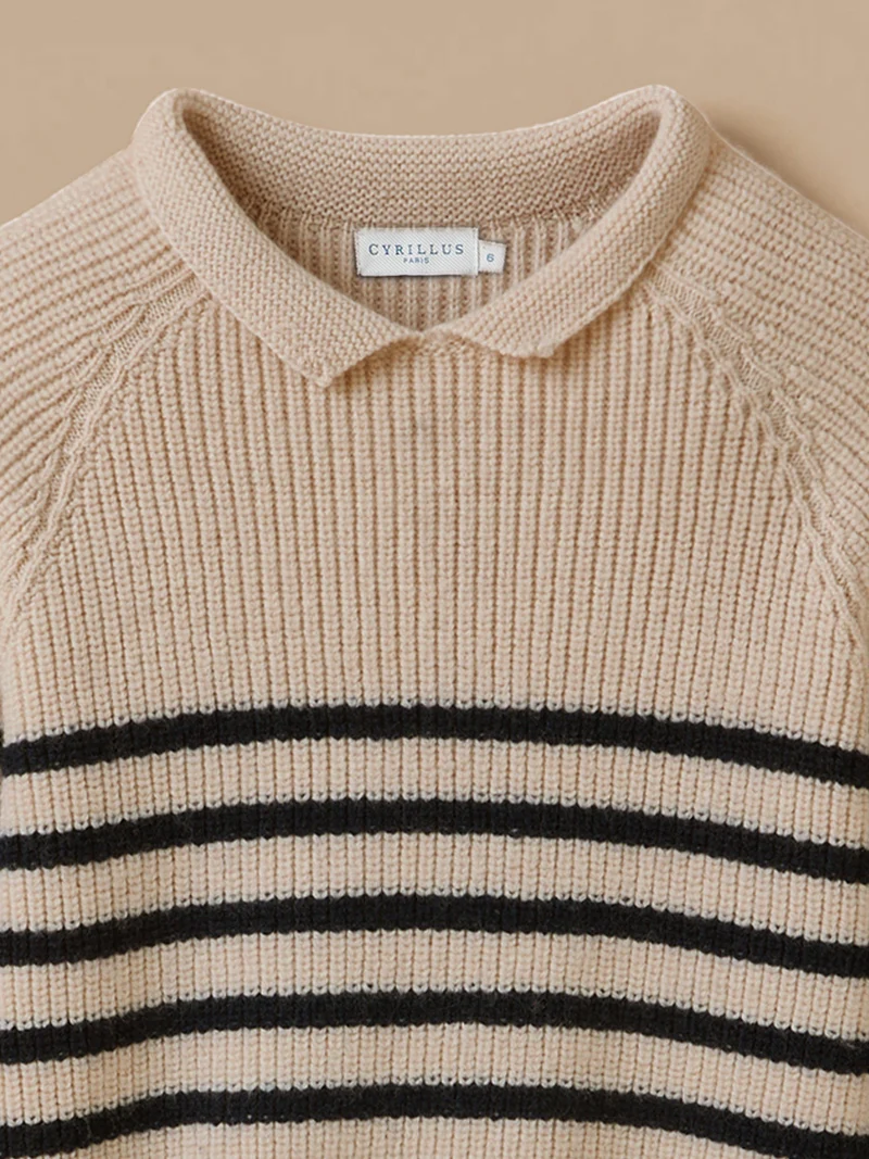 Mädchenpullover aus Merinowolle – Cyrillus X Les 3 Tricoteurs