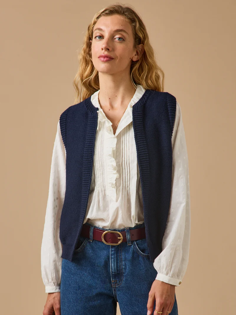 Damen-Cardigan aus Merinowolle – Cyrillus X Les 3 Tricoteurs