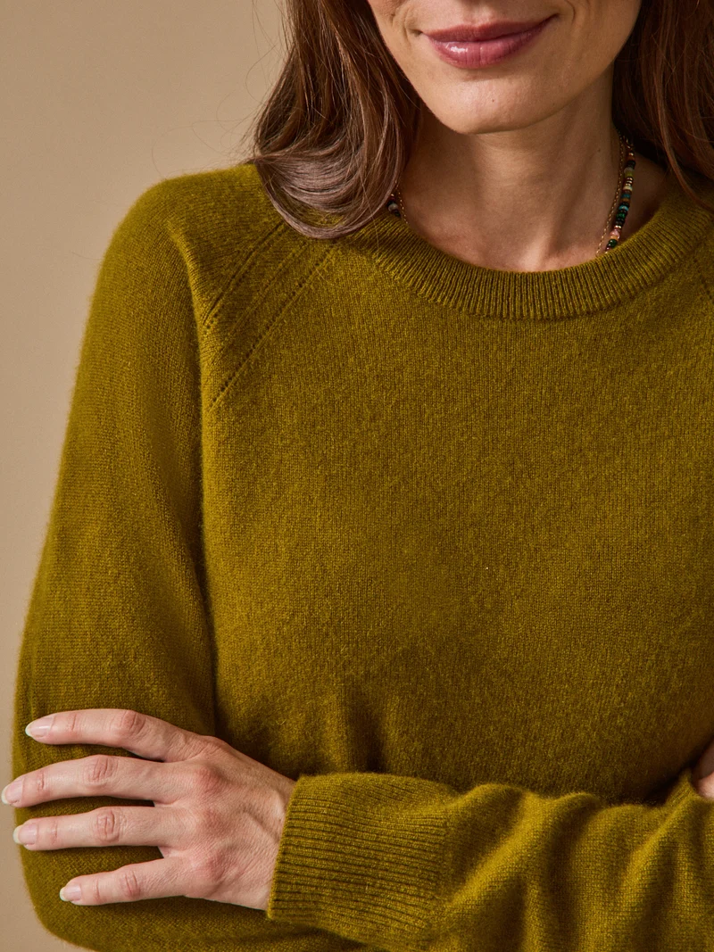 Damenpullover mit rundem Halsausschnitt - Cashemere-Kollektion