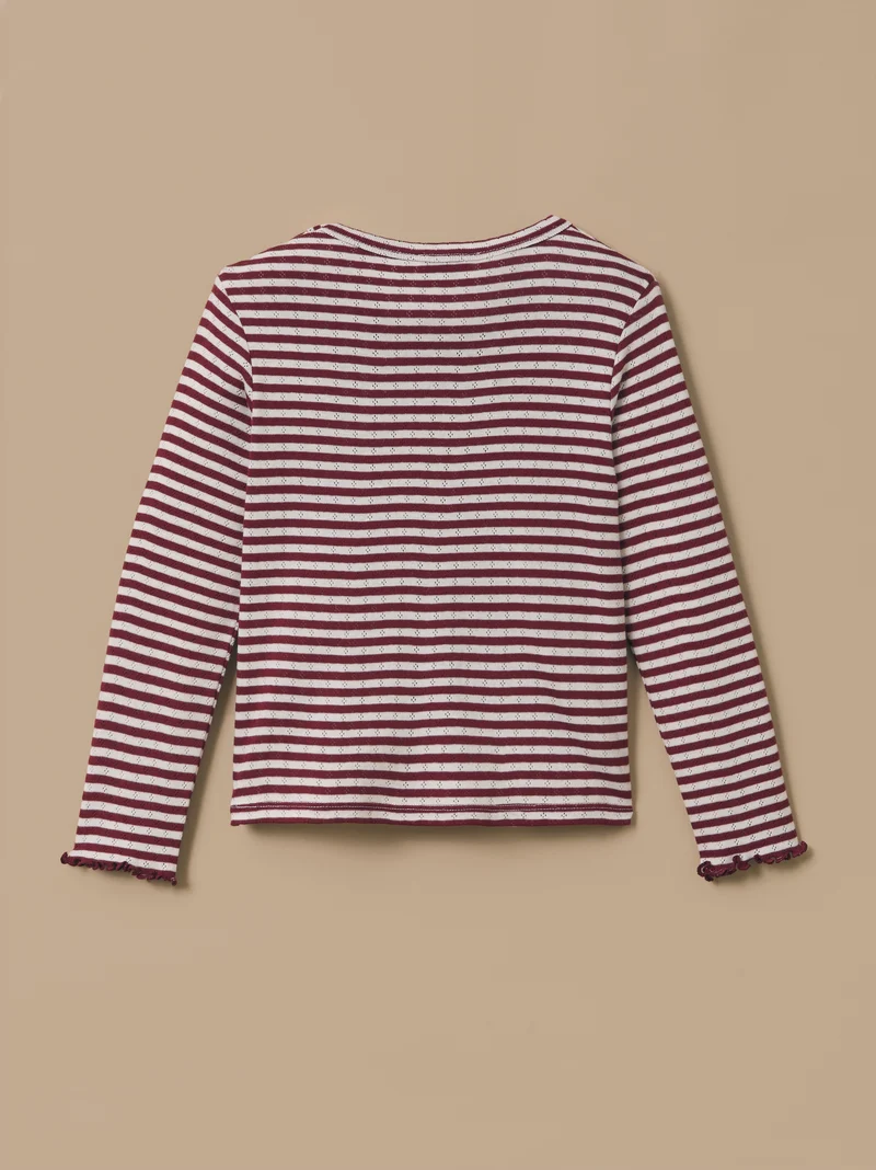 Mädchen-Shirt mit Lochmuster – Bio-Baumwolle