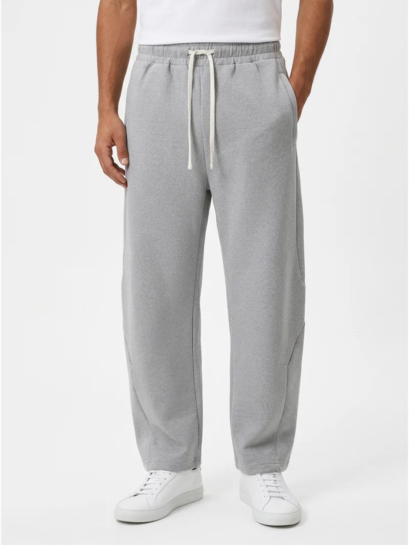 Pantaloni da uomo modello balloon con coulisse - grigio