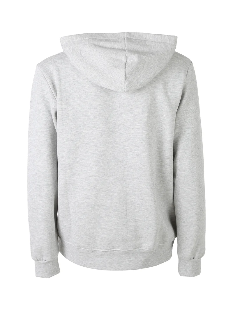 Felpa da uomo con cappuccio e logo - grigio