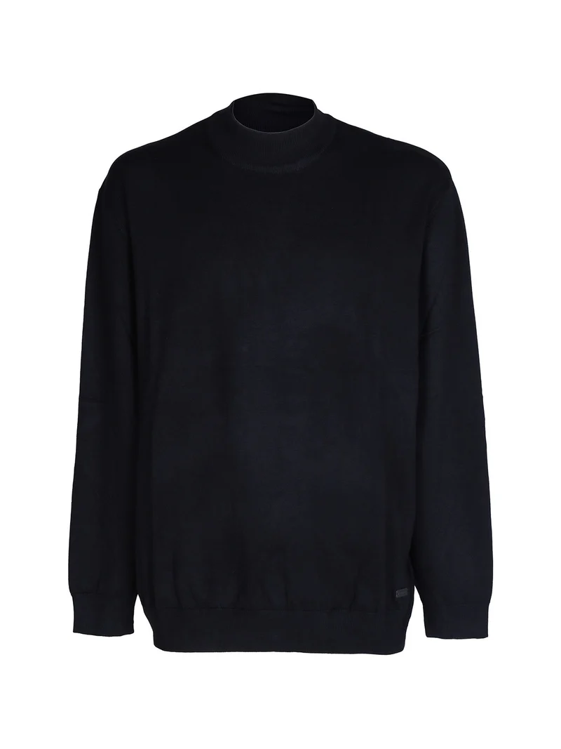 Maglia lupetto da uomo taglie forti - blu scuro