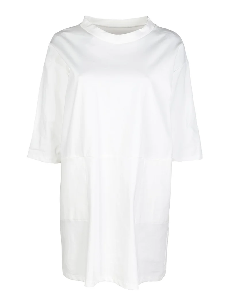 Vestito in maglia modello oversize - bianco
