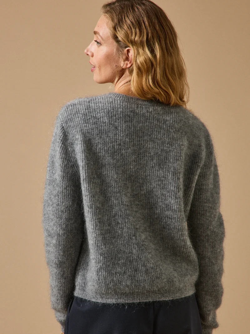 Damen-Cardigan mit Wolle und Mohair