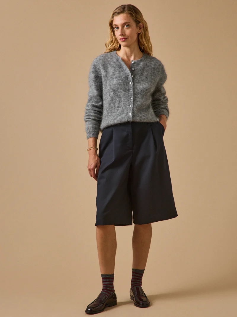 Damen-Cardigan mit Wolle und Mohair