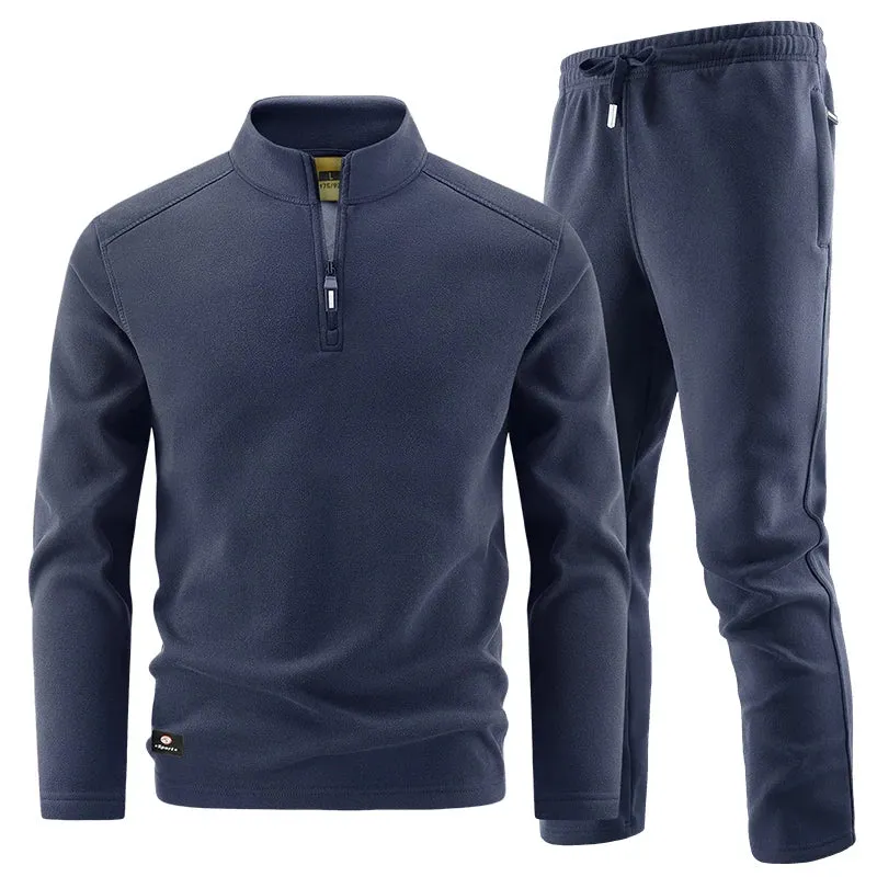 Elegant Men's Zip Sweater Set