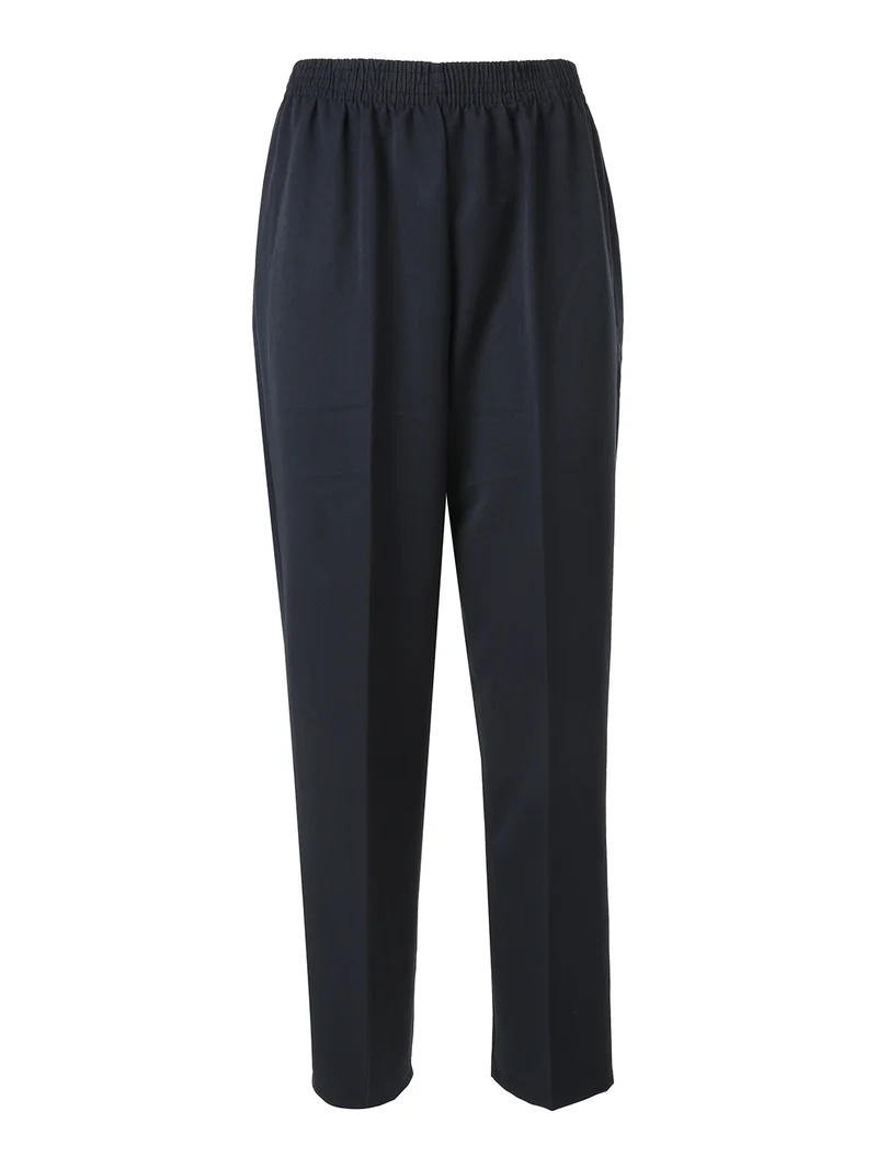 Pantaloni classici da donna con elastico in vita - blu scuro
