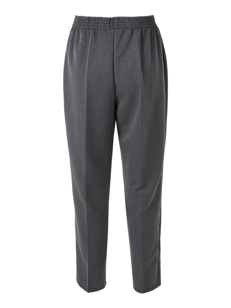 Pantaloni classici da donna con elastico in vita - grigio