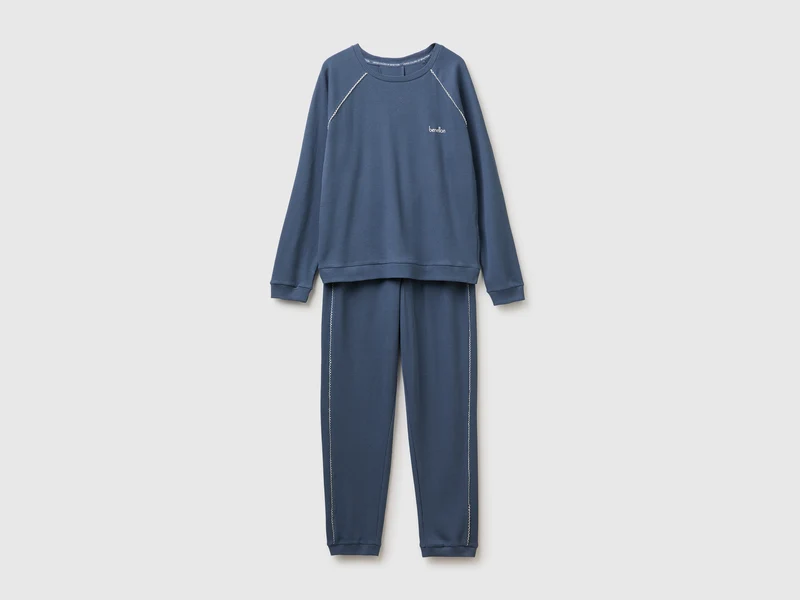 Pyjama aus 100 % Baumwolle mit Wabenmuster