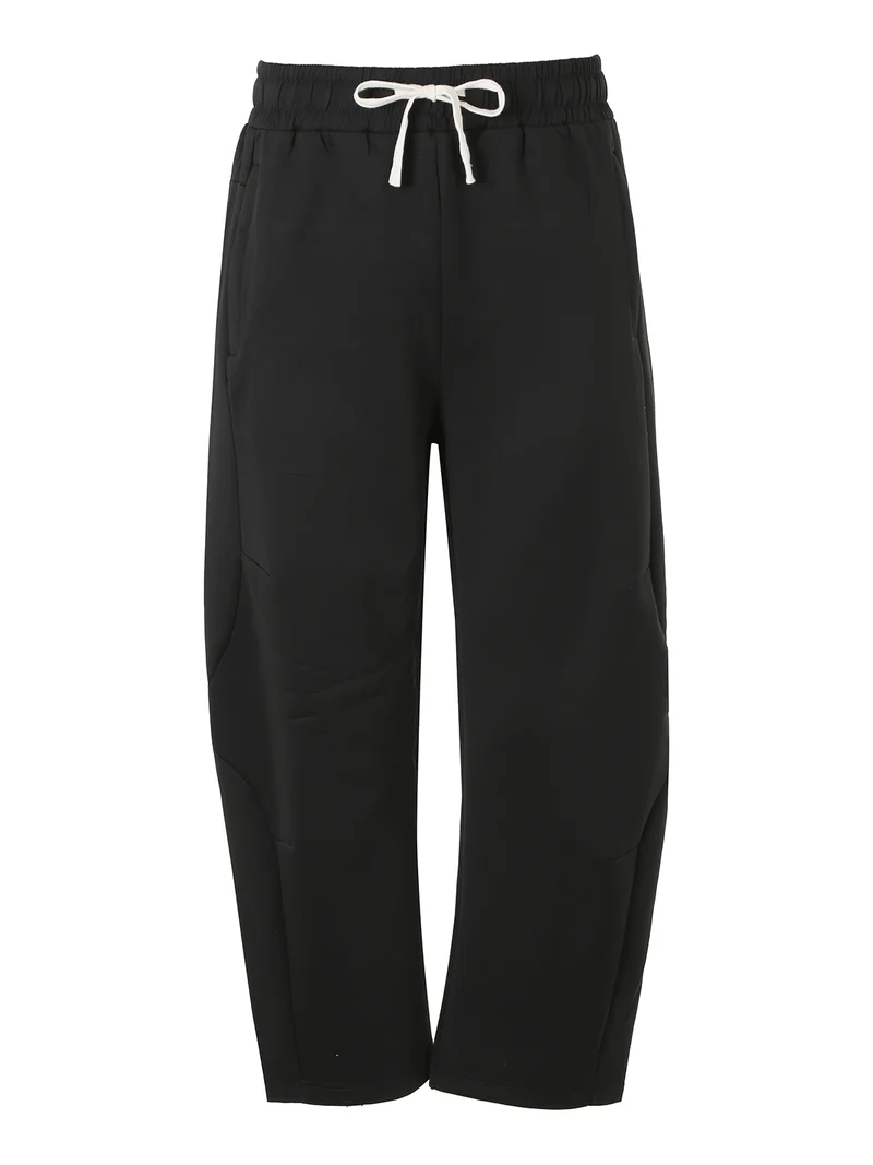 Pantaloni da uomo modello balloon con coulisse - nero